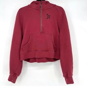 Lululemon Scuba Oversized Half Zip Hoodie Orangetheory Mulled Wine Size M/L NWOT